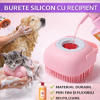 1+1 GRATIS Burete de baie din silicon cu dozator, Mini Soft Brush, reutilizabilla, pentru adulti, copii, animale de companie, Roz