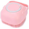 1+1 GRATIS Burete de baie din silicon cu dozator, Mini Soft Brush, reutilizabilla, pentru adulti, copii, animale de companie, Roz