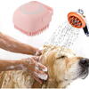 1+1 GRATIS Burete de baie din silicon cu dozator, Mini Soft Brush, reutilizabilla, pentru adulti, copii, animale de companie, Roz