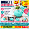 1+1 GRATIS Burete de baie din silicon cu dozator, Mini Soft Brush, reutilizabilla, pentru adulti, copii, animale de companie, Turcoaz