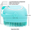 1+1 GRATIS Burete de baie din silicon cu dozator, Mini Soft Brush, reutilizabilla, pentru adulti, copii, animale de companie, Turcoaz