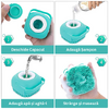 1+1 GRATIS Burete de baie din silicon cu dozator, Mini Soft Brush, reutilizabilla, pentru adulti, copii, animale de companie, Turcoaz
