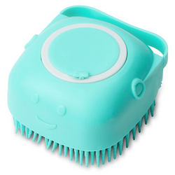 1+1 GRATIS Burete de baie din silicon cu dozator, Mini Soft Brush, reutilizabilla, pentru adulti, copii, animale de companie, Turcoaz