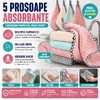 5+5 GRATIS Prosoape tip laveta, absorbante, laveta microfibra, 25x25cm, Multicolor