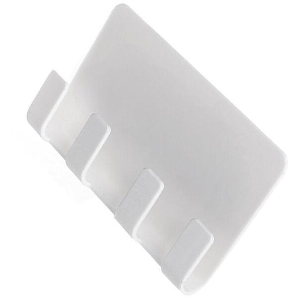 1+1 GRATIS Suport pentru baie, multifunctional, prindere cu banda dublu adeziv, Alb