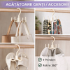 1+1 GRATIS Agatatoare geanta si accesorii, tip carlig, cu 4 prinderi