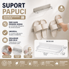 1+1 GRATIS Suport pentru papuci, prindere cu sistem dublu adeziv inclus, Transparent