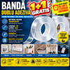 1+1 GRATIS Banda dublu adeziva silicon, 20 mm x 1 m, SMART Nano Magic Tape