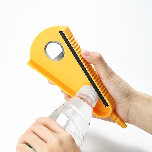 1+1 GRATIS Desfacator multifunctional pentru conserve/sticle/borcane, ABS/Cauciuc, Galben