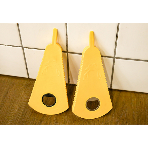1+1 GRATIS Desfacator multifunctional pentru conserve/sticle/borcane, ABS/Cauciuc, Galben