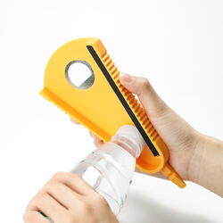 1+1 GRATIS Desfacator multifunctional pentru conserve/sticle/borcane, ABS/Cauciuc, Galben