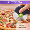 1+1 GRATIS Cutit pentru taiat pizza, tip disc, cu protectie