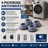 1+1 GRATIS Set 4 picioruse, anti-zgomot si antiderapante, suporti amortizare vibratii masina de spalat, amortizoare uscator de rufe, frigider