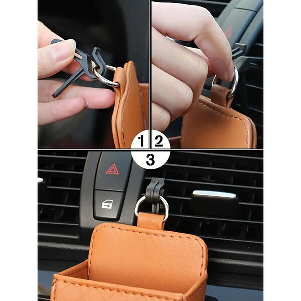 1+1 GRATIS Suport auto universal, montare grila ventilatie, Maro