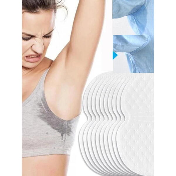 10+10 GRATISTampoane Absorbante Anti Transpiratie pentru axila, autoadezive, Unisex