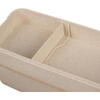 1+1 GRATIS Cutie de pranz alimentara, Lingura si Furculita Incluse, 750 ml, Bej, Din Material Ecologic
