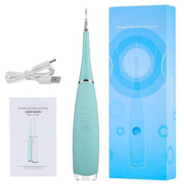 1+1 GRATIS Dispozitiv electric pentru indepartarea depunerilor de tartru, Turcoaz