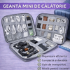 1+1 GRATIS Geanta mini de calatorie pentru ceasuri, incarcatoare, cabluri, 22x16cm