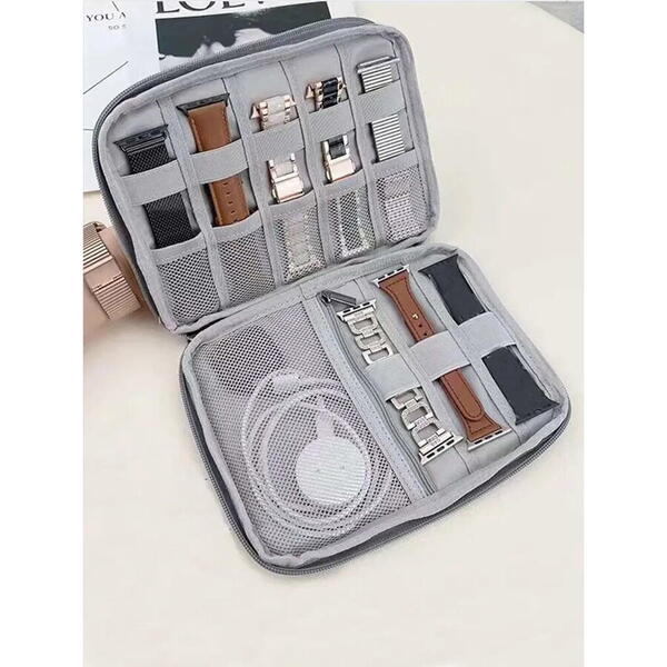 1+1 GRATIS Geanta mini de calatorie pentru ceasuri, incarcatoare, cabluri, 22x16cm
