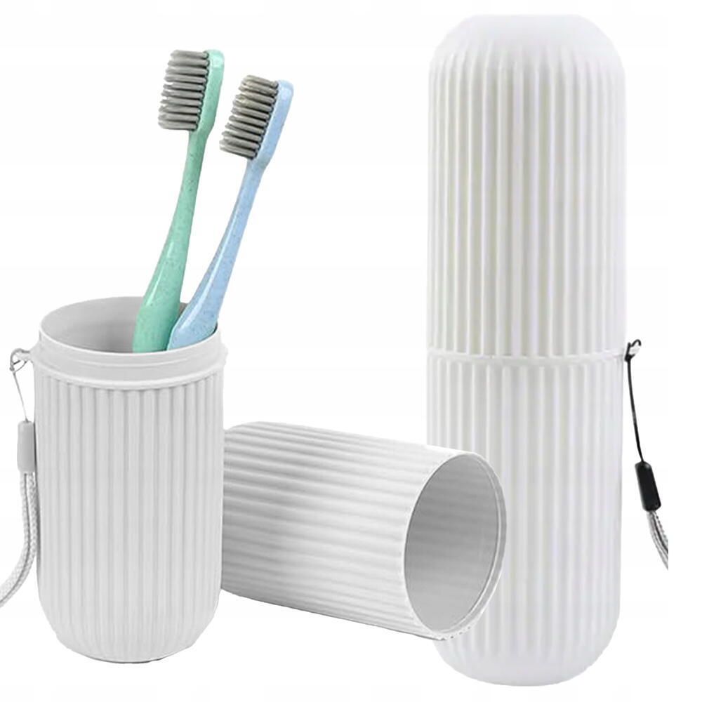 SMARTECH 1+1 GRATIS Cutie protectie periuta si pasta de dinti, Ideal pentru calatorie, Alb