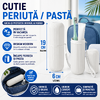 1+1 GRATIS Cutie protectie periuta si pasta de dinti, Ideal pentru calatorie, Alb