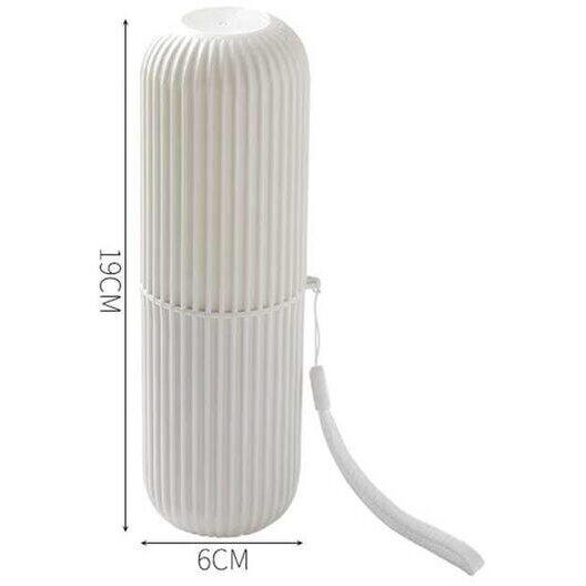 1+1 GRATIS Cutie protectie periuta si pasta de dinti, Ideal pentru calatorie, Alb