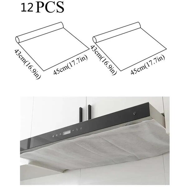 1+1 GRATIS Protectie hota universala pentru grasime, 43x45CM, 12 buc