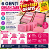 1+1 GRATIS Set 6 genti pentru organizare si depozitare valiza, Roz