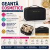 1+1 GRATIS Geanta cosmetice si parfumuri, cu maner, ideal geanta bagaj, Negru
