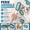 1+1 GRATIS Perie pentru ingrijirea animalelor de companie, indepartarea parului cazut, cu baza de autocuratare, piepteni tari si rola lipicioasa pentru scame, Verde
