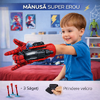 1+1 GRATIS Lansator de Sageti, Manusa lui SpiderMan, din material textil cu lansator si trei sageti, pentru copii