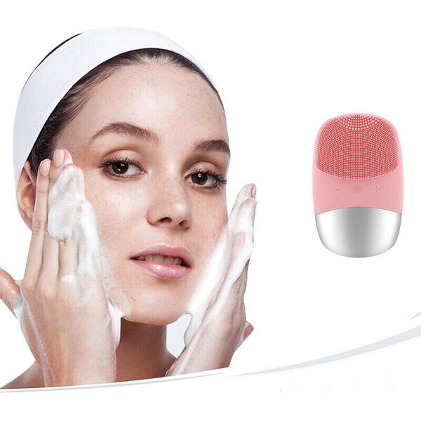 1+1 GRATIS Dispozitiv de curatare faciala portabil, 12000 oscilatii/minut, viteza ajustabila, acumulator 400mAh, tehnologie cu ioni negativi STH-55