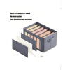 3+1 GRATIS Organizator imbracaminte cu 9 compartimente pentru blugi, pulovere, camasi, 44x30x20 Gri