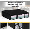 1+1 GRATIS Geanta depozitare haine sub pat, Inchidere cu fermoar, Rezistent la praf si umiditate, Durabil, Respirabil, Usor de pliat si curatat, 60*45*15cm, Negru