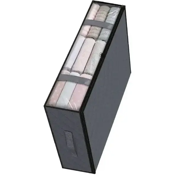 1+1 GRATIS Geanta depozitare haine sub pat, Inchidere cu fermoar, Rezistent la praf si umiditate, Durabil, Respirabil, Usor de pliat si curatat, 60*45*15cm, Negru