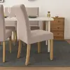 Set 6 Husa Pentru Scaun, 65x40x35 cm, Catifea, Elastic, Protectie Impotriva Murdariei, Spalare La Masina La 30 De Grade, Bej