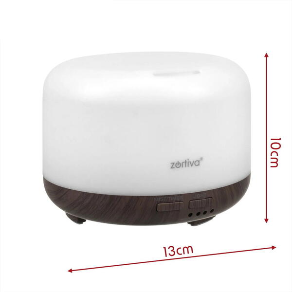 Difuzor de ulei esential, Aromaterapie, Umidificator de aer, Rezervor 300ML, Telecomanda si lumina veghe ajustabila 8 Culori + 1 Ulei Cadou