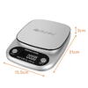 Cantar electronic de bucatarie, precizie 0,1 g, capacitate 5 kg, functie tara, 8 unitati de masura, inox