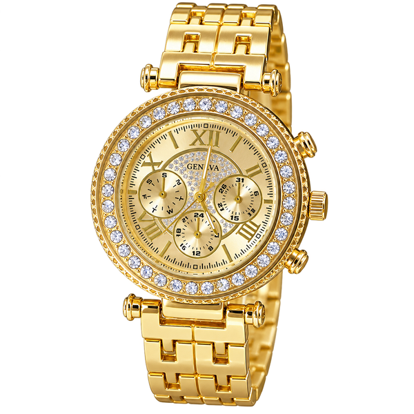 Ceas dama Quartz, Geneva Select, Auriu