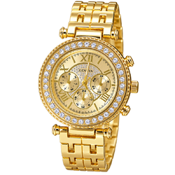 Ceas dama Quartz, Geneva Select, Auriu