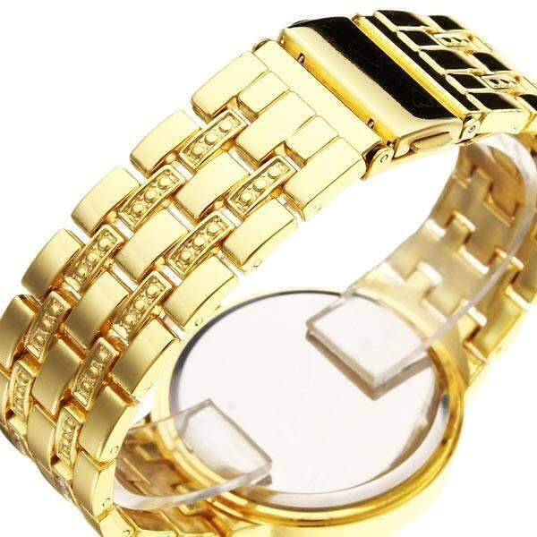 Ceas dama Quartz, Geneva Crystal Auriu