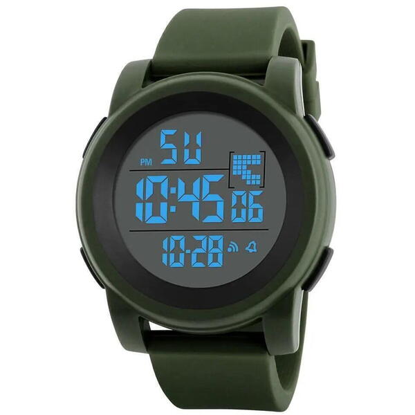 SPORT Ceas barbatesc Quartz, Digital, Data, Luna, Ziua Saptamanii, Afisaj Iluminat, Cronometru
