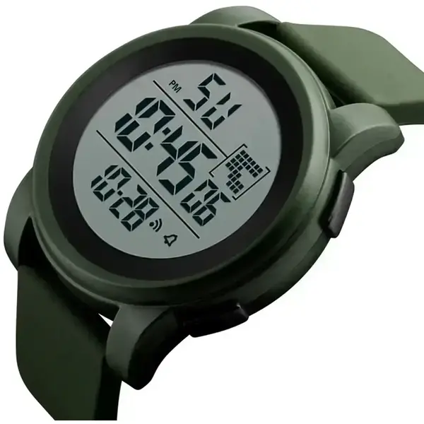 SPORT Ceas barbatesc Quartz, Digital, Data, Luna, Ziua Saptamanii, Afisaj Iluminat, Cronometru