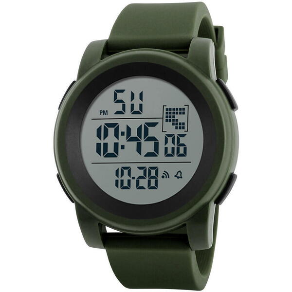 SPORT Ceas barbatesc Quartz, Digital, Data, Luna, Ziua Saptamanii, Afisaj Iluminat, Cronometru