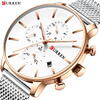 Ceas barbatesc Curren, Quartz, Cronograf, Afisaj Data, Steel