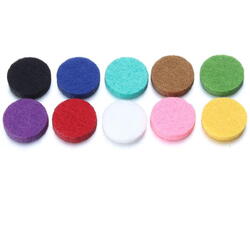 Filtre aromaterapie bumbac pentru bratara aromaterapie, 20mm, Set 10 Buc