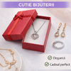 Cutie pentru bijuterii, rosie, cu capac, 8x4.5 cm